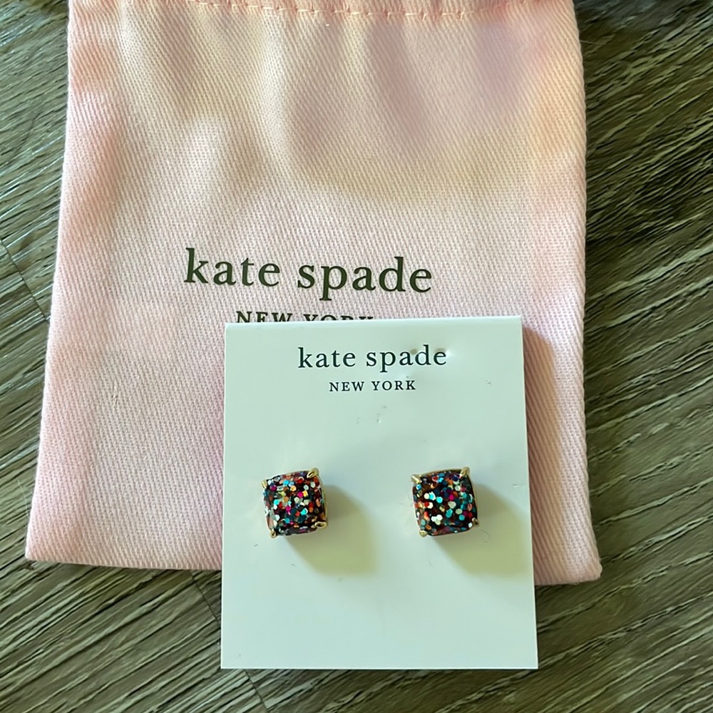 Brand new Kate Spade Multi Glitter Stud Earrings